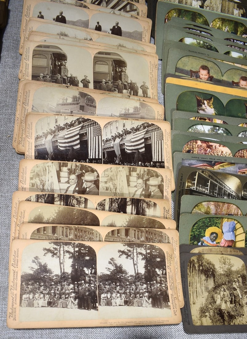 LOT ASSORTED STEREOPTIC VIEW CARDS, 19/20TH C. - 3