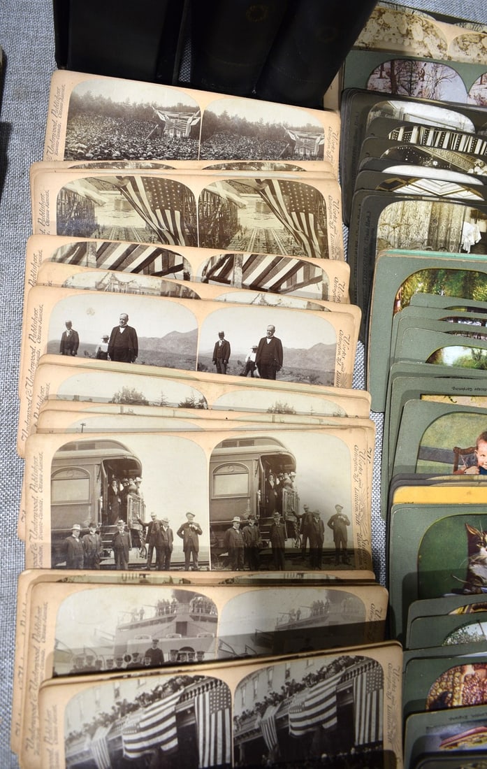 LOT ASSORTED STEREOPTIC VIEW CARDS, 19/20TH C. - 4