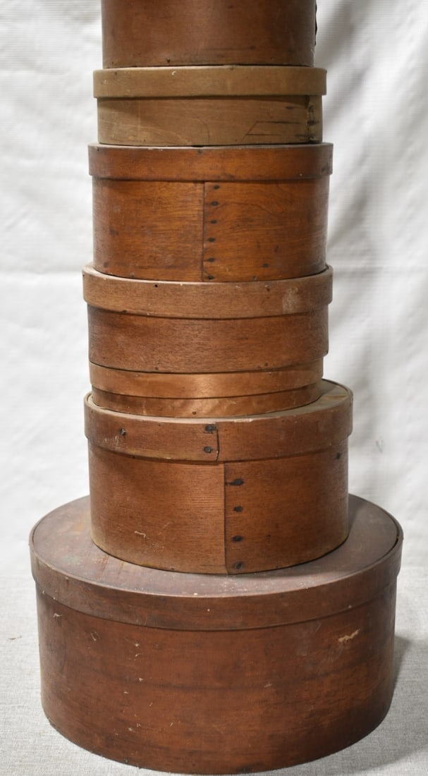 LOT ASSORTED PANTRY BOXES, 19TH C. - 2