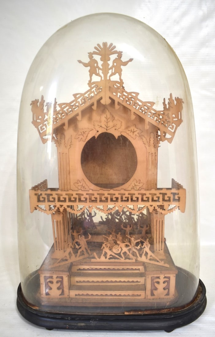 VICTORIAN FRETWORK CLOCKCASE, 19TH C., H. 20 1/2": VICTORIAN FRETWORK CLOCKCASE, 19TH C., H. 20 1/2"