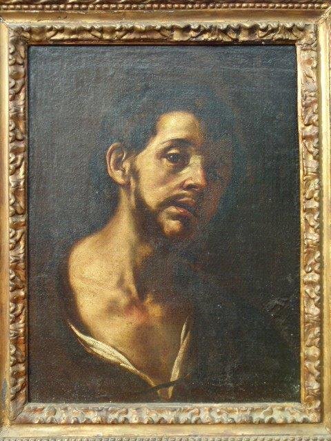 Attr. to SIR ANTHONY VAN DYCK (Flemish,1599-1641) O/C: O/C Old Master of Young Man attributed to Sir Antoon (Anthony) Van Dyck. 17th c. He was a Flemish Baroque artist who became the leading court painter in England, after enjoying great success in Italy 