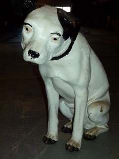 Large Paper Mache Nipper the RCA Dog: Large Paper Mache Nipper the RCA Dog 40 Inches Tall