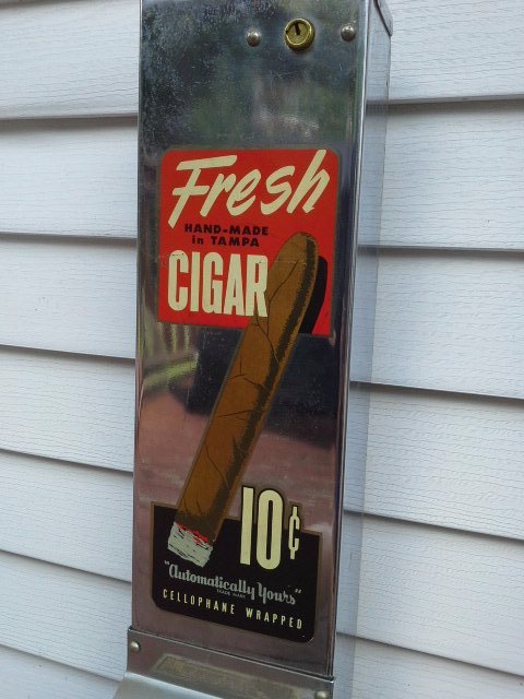 Vintage Coin-Op "Automatically Yours" Cigar Dispenser: Vintage Coin-Op "Automatically Yours" Cigar DispenserFresh Hand Made in Tampa Cigar
