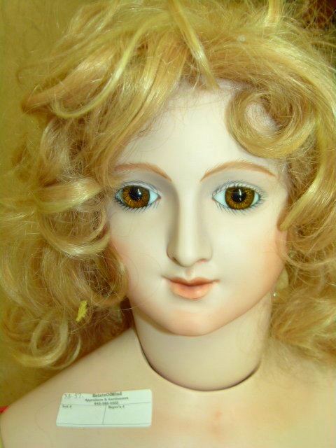 LIFE SIZE  BISQUE DOLL SIGNED DUSKA C.1994 (1 of 5)