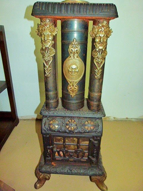 TRIPLE EFFECT CAST IRON GAS STOVE 19TH C. (1 of 3)