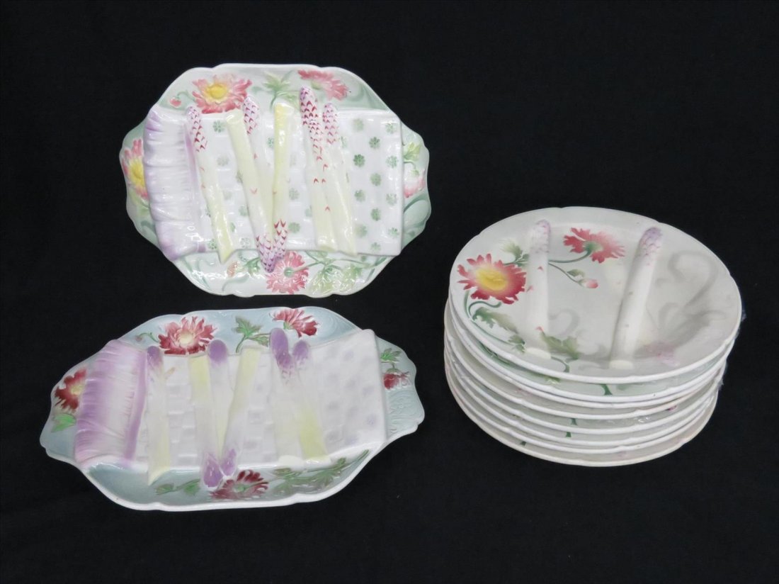 LOT 10 K & G ST CLEMENT MAJOLICA SHOW PLATES 19/20th c (1 of 6)