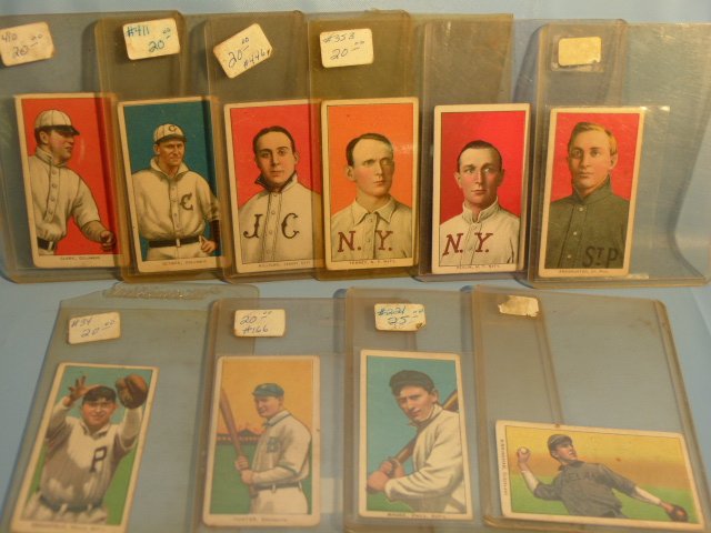 (10) VINTAGE BASEBALL CARDS WHT BOARDER T-206 C 1909/10 (1 of 4)