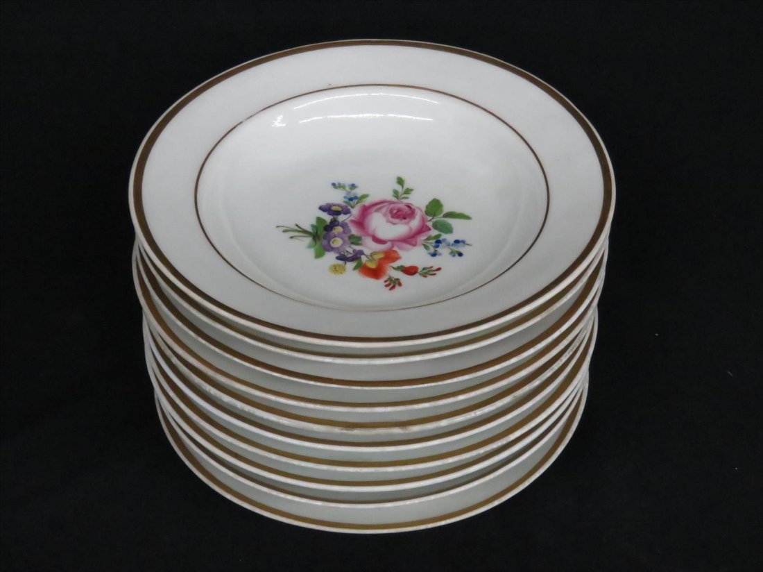LOT 10 IMPERIAL RUSSIAN H/P PORCELAIN SHOW BOWLS 19TH C (1 of 4)