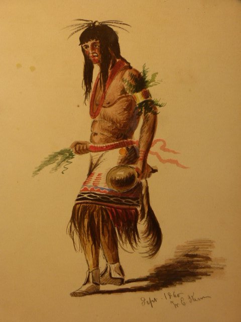 W/C GRAPHITE PEN/INK SKETCH BOOK SIGNED MR E KERN C1860 (1 of 8)