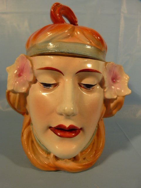 FINE FLOWER GIRL PORCELAIN TOBACCO JAR 19TH C. (1 of 7)