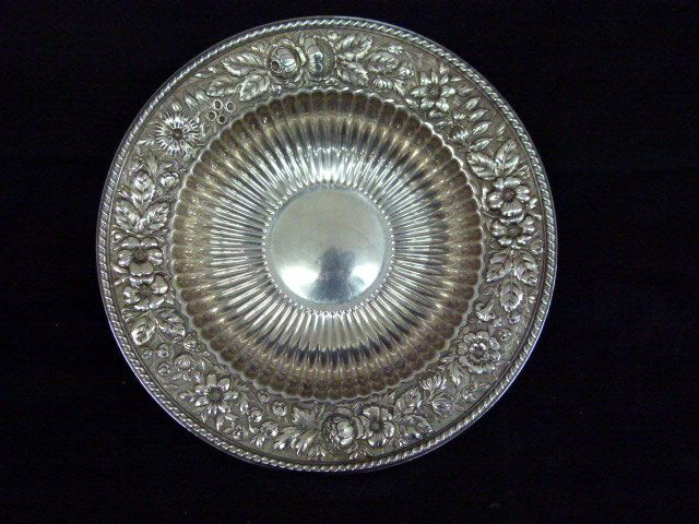 LARGE GORHAM STERLING REPOSSE CENTER BOWL 19/20TH C. (1 of 1)
