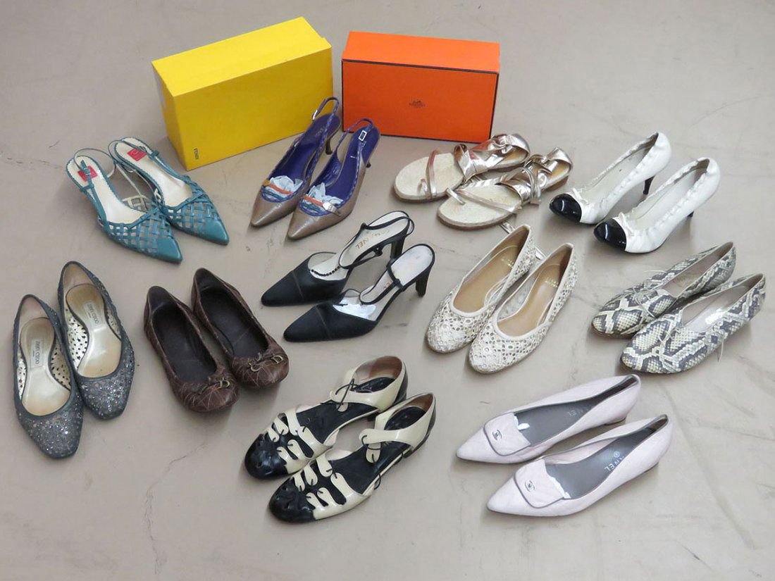 11 PR VINTAGE DESIGNER SHOES INCL. OSCAR, FENDI, (1 of 3)