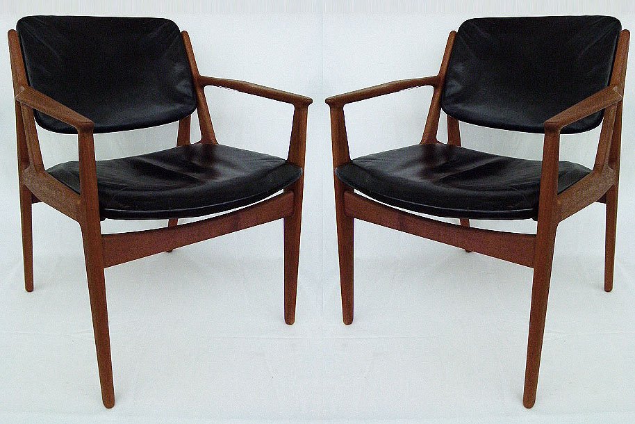 PR ARNE VODDER DANISH MODERN ARMCHAIRS W/ TILT BACK (1 of 6)