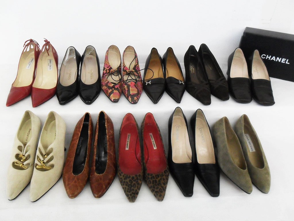 11 PR VINTAGE DESIGNER SHOES INCL. CHANEL, PICCONE, (1 of 10)