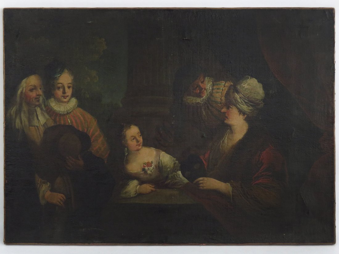 O/C FRENCH OLD MASTER UNSIGNED 17/18TH C. (RELINED) (1 of 6)