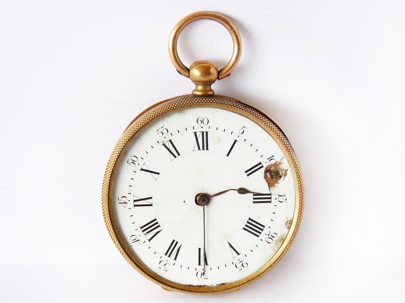 FRENCH AD. MESNARD BORDEAUX 18K GOLD POCKET WATCH 19TH (1 of 4)