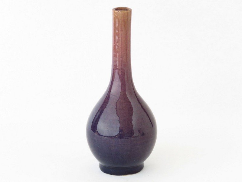 CHINESE LAVENDER FLAMBE BUD VASE 18/19TH C. (1 of 4)