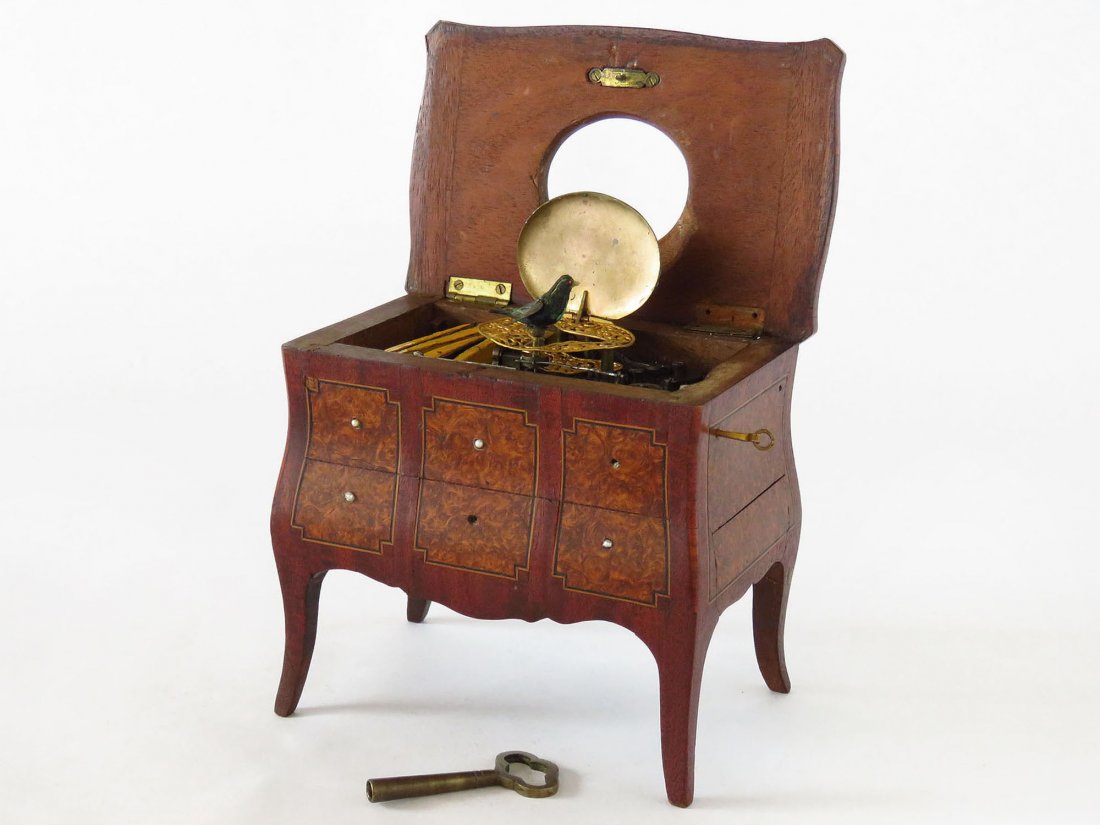 FINE FRENCH AUTOMATON IN MINIATURE DRESSER 19TH C. (1 of 10)
