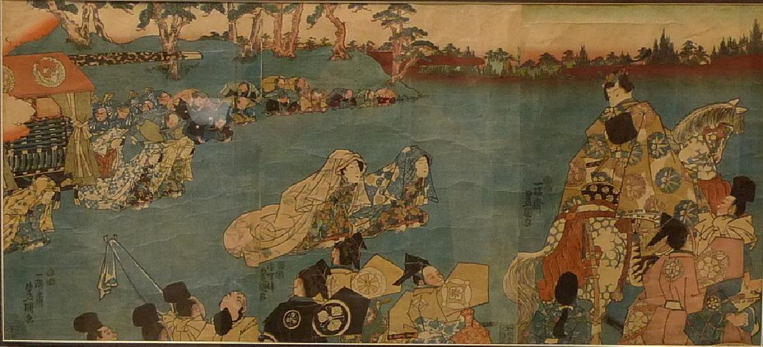 UTAGAWA KUNISADA (1786 - 1865).  JAPANESE UKIYO-E (1 of 9)
