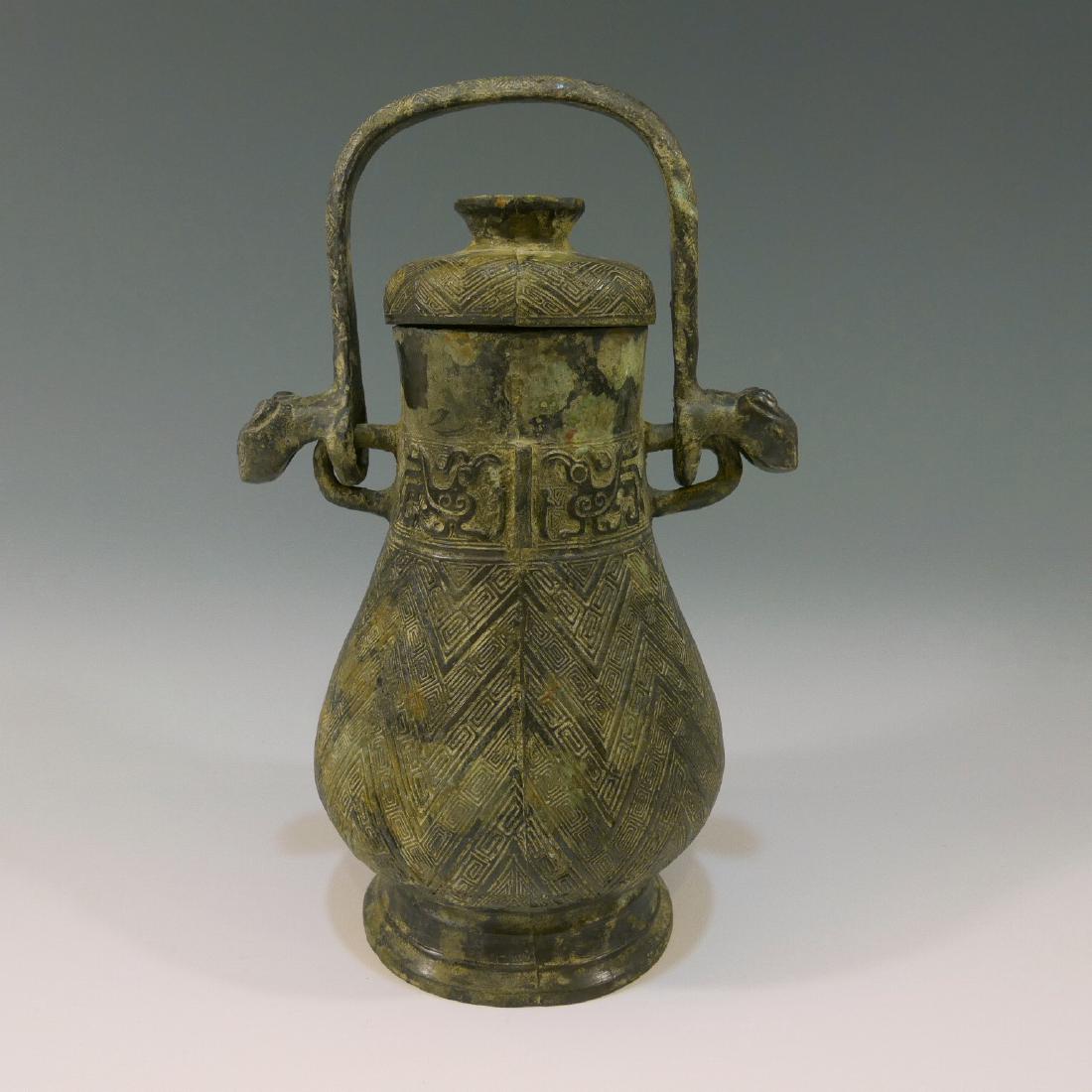 CHINESE ANTIQUE BRONZE YOU - MING DYNASTY OR EARLIER (1 of 8)