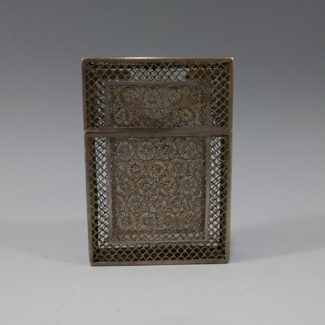ANTIQUE CHINESE SILVER CARD CASE - CIRCA 1900. (1 of 6)