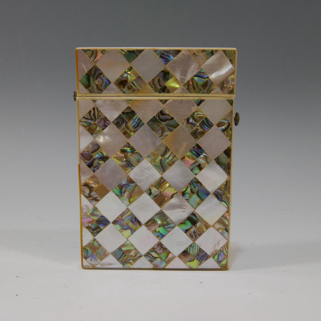 ANTIQUE CHINESE MOP CARD CASE - CIRCA 1900. (1 of 5)