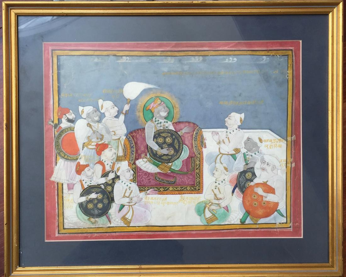 A BEAUTIFUL OLD INDIAN PAINTING. 18TH CENTURY (1 of 8)