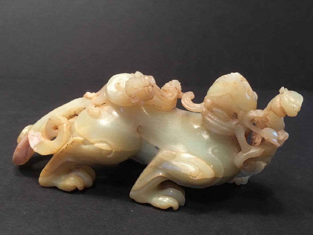 OLD Large Chinese Jade Dragon Beast Carvings, 18th-19th (1 of 6)