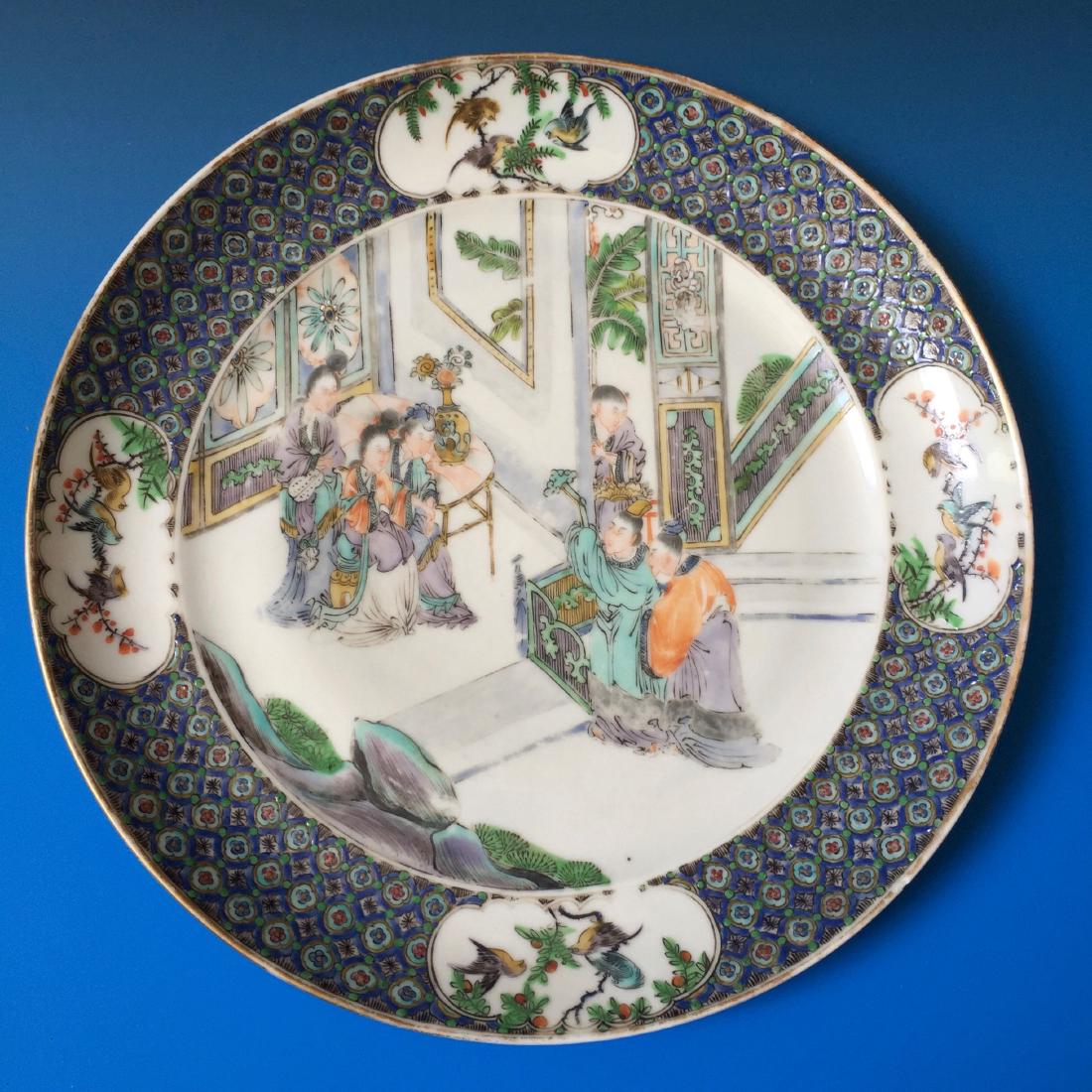 A BEAUTIFUL CHINESE ANTIQUE PLATE,19C. (1 of 6)