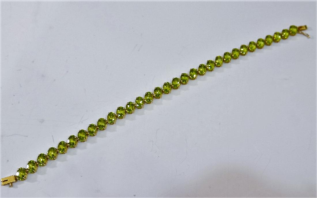 14K GOLD PERIDOT BRACELET 11G (1 of 5)