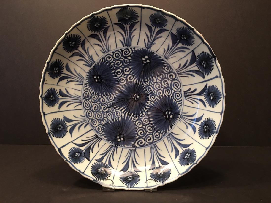 ANTIQUE Chinese Blue and white Plate "Astor Pattern", (1 of 9)