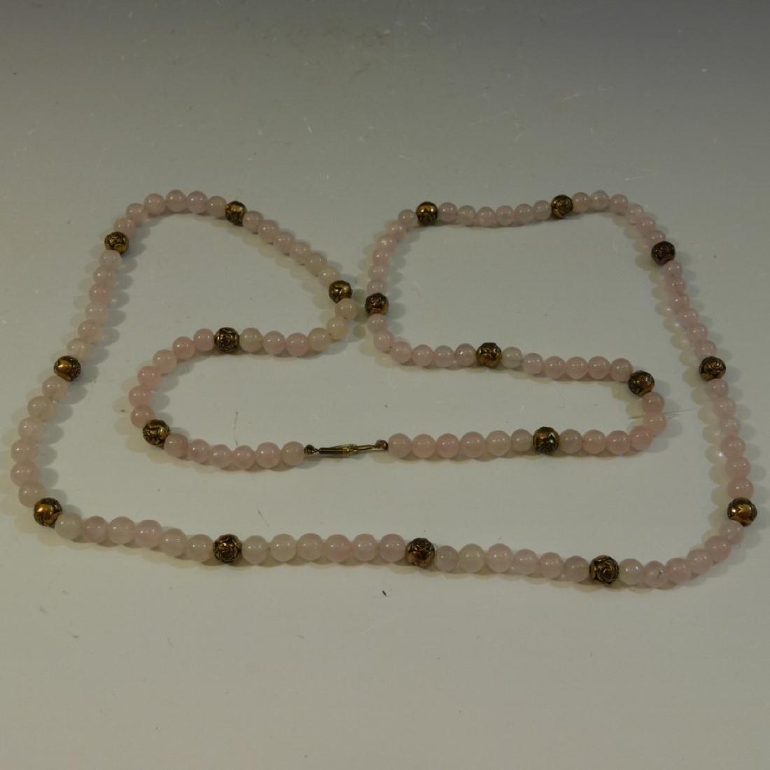 CHINESE ROSE QUARTZ NECKLACE (1 of 4)