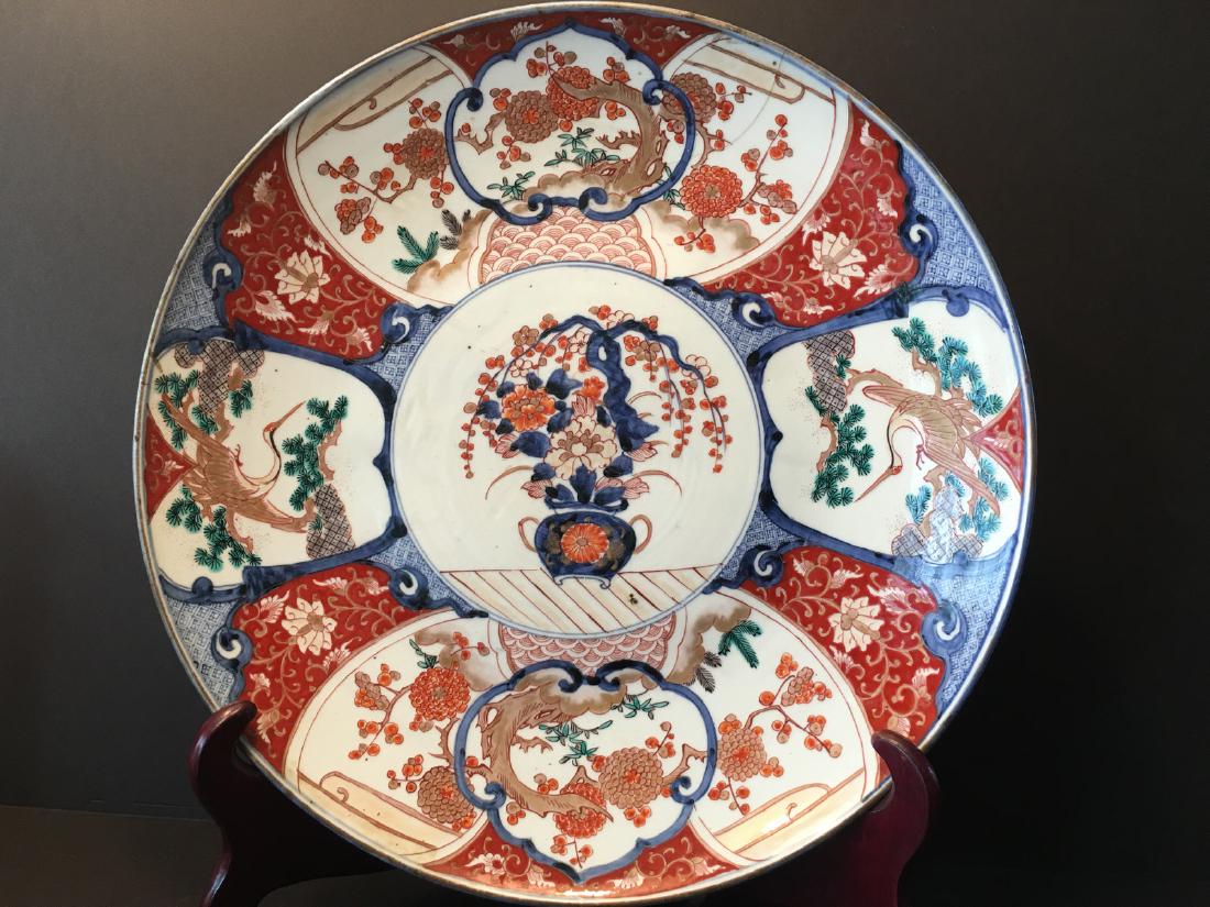 ANTIQUE Large Japanese Imari Charger Plate, early 19th (1 of 10)