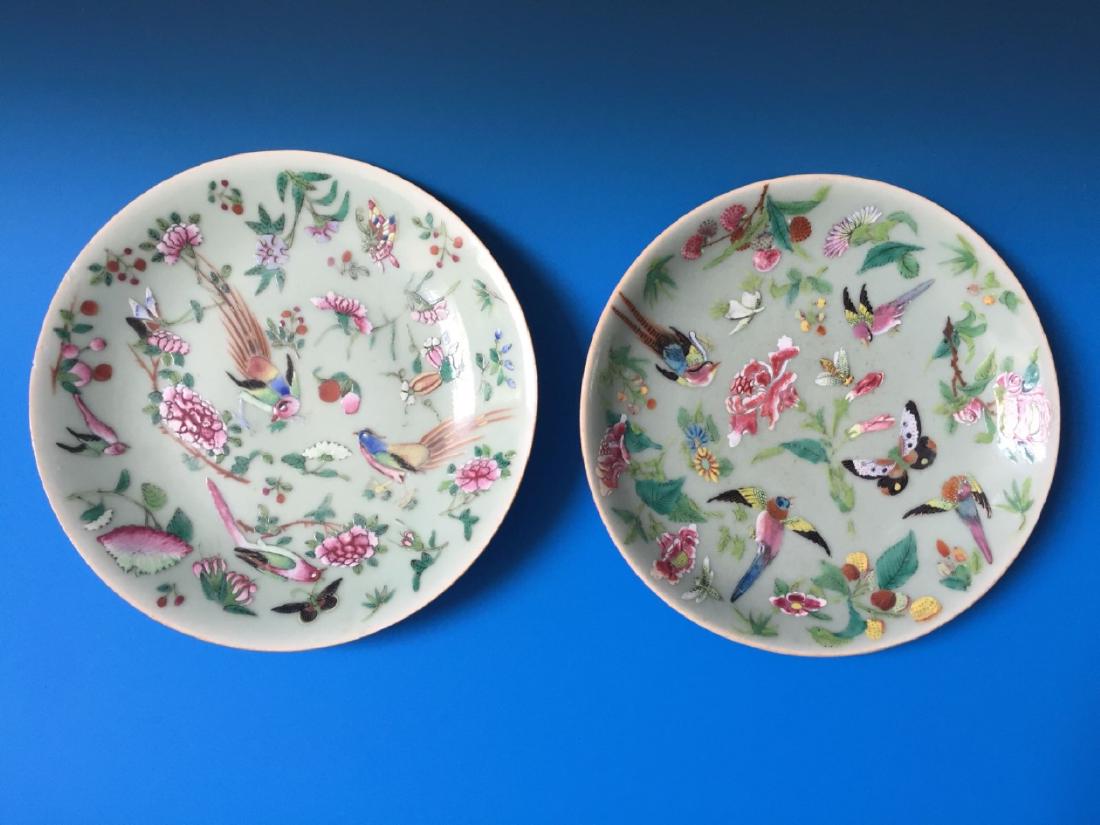 A PAIR OF FINE CHINESE ANTIQUE FAMILLE ROSE PORCELAIN (1 of 7)
