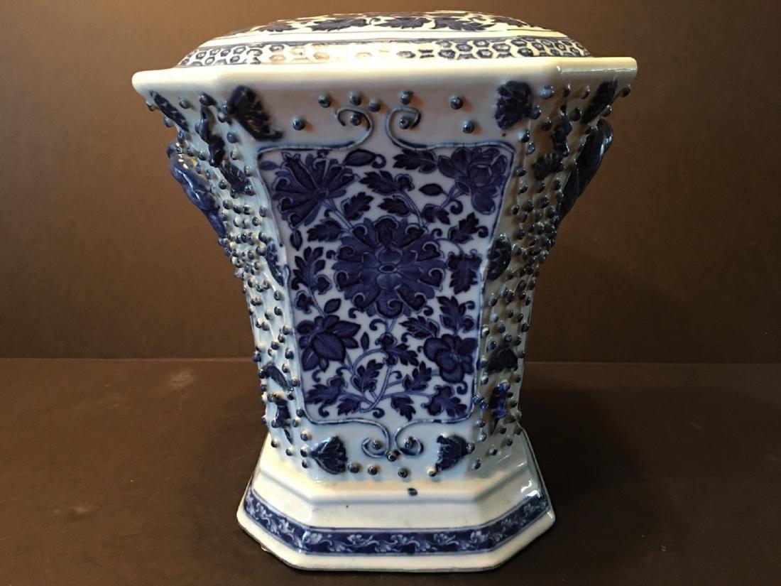 ANTIQUE Chinese Blue and White Bough Pot, mid  19th C. (1 of 2)