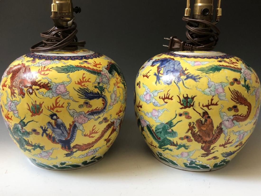 A PAIR CHINESE ANTIQUE  LAMPS. CHINESE ANTIQUE (1 of 8)