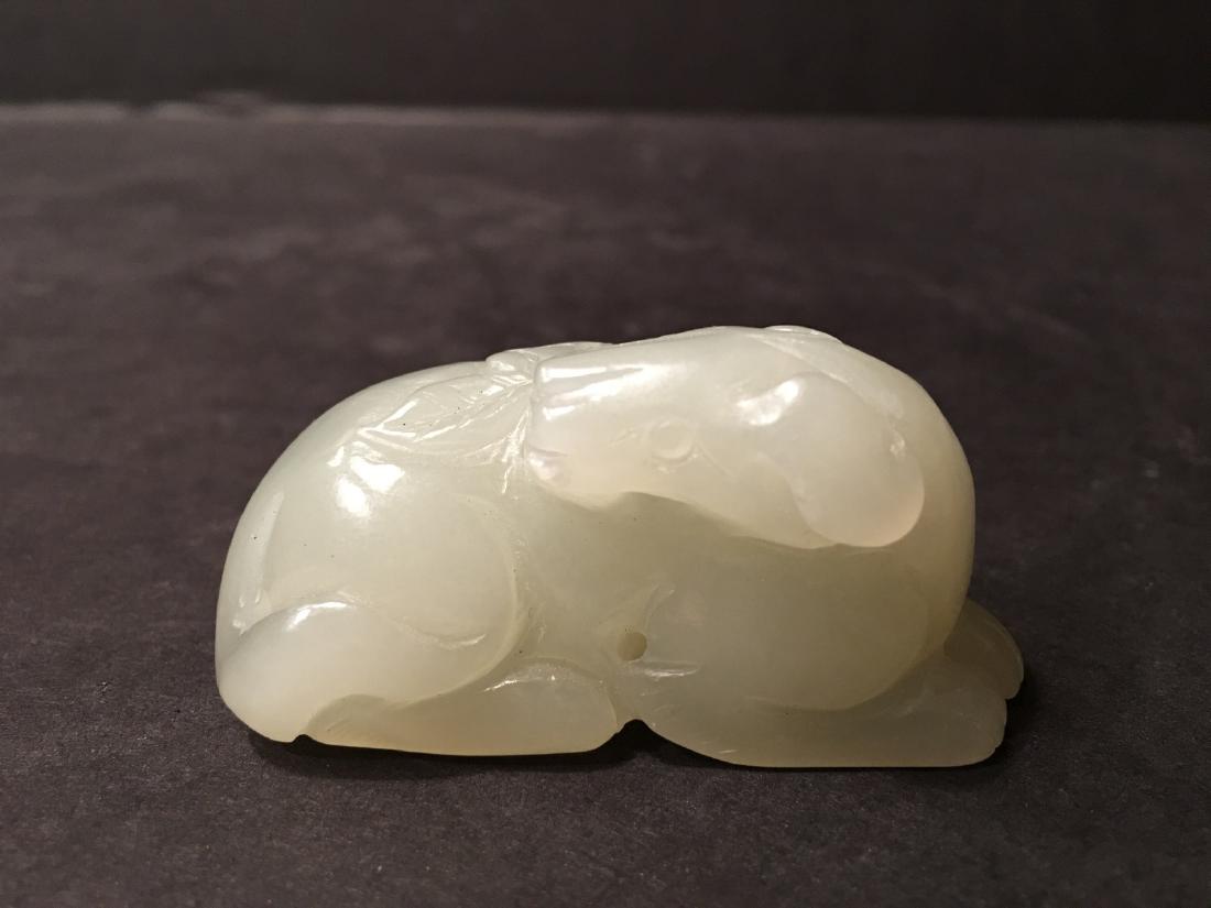 ANTIQUE Chinese large White Jade Horse, 18th/19th (1 of 9)