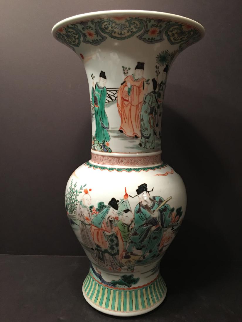 ANTIQUE Chinese Large Wucai REN REN Vase, 18th/19th (1 of 10)