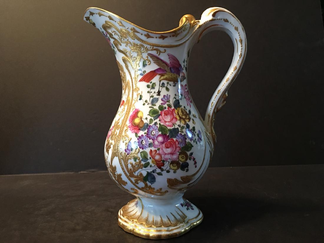 ANTIQUE German Meissen Pitcher, 9 1/4" (1 of 9)