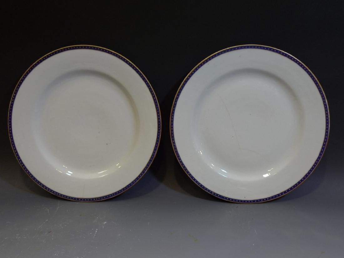 PAIR ANTIQUE CHINESE FEDERAL PATTERN PORCELAIN PLATE (1 of 5)