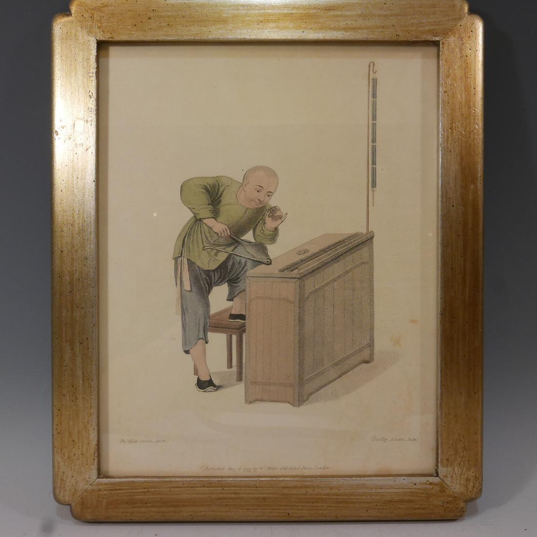 1799 ENGLISH LITHOGRAPH OF A CHINESE MAN - HAND COLORED (1 of 5)