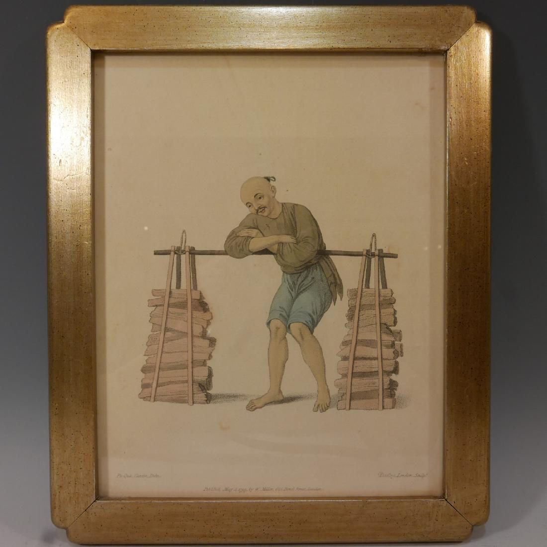 1799 ENGLISH LITHOGRAPH OF A CHINESE MAN - HAND COLORED (1 of 5)