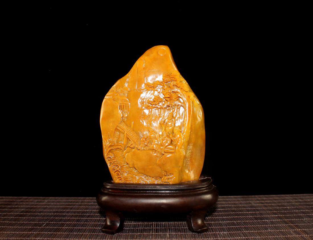 Chinese carved soapstone figure. (1 of 7)