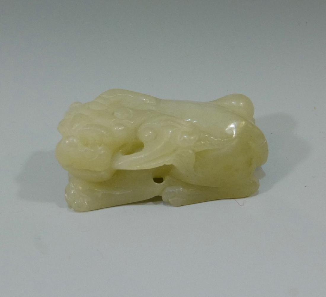 CHINESE ANTIQUE JADE FOO DOG - 19TH CENTURY (1 of 5)
