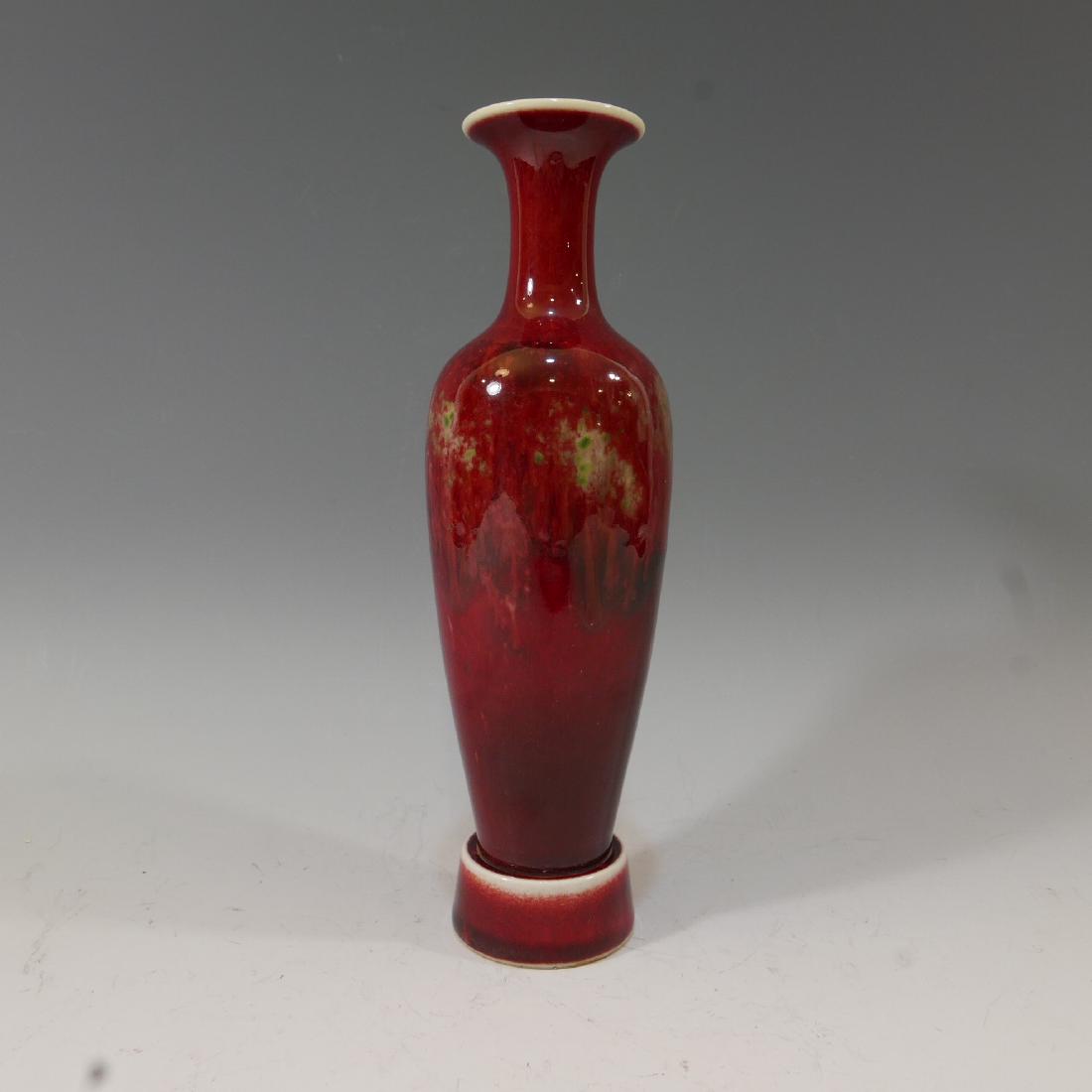 CHINESE PEACHBLOOM VASE - KANGXI MARK (1 of 5)