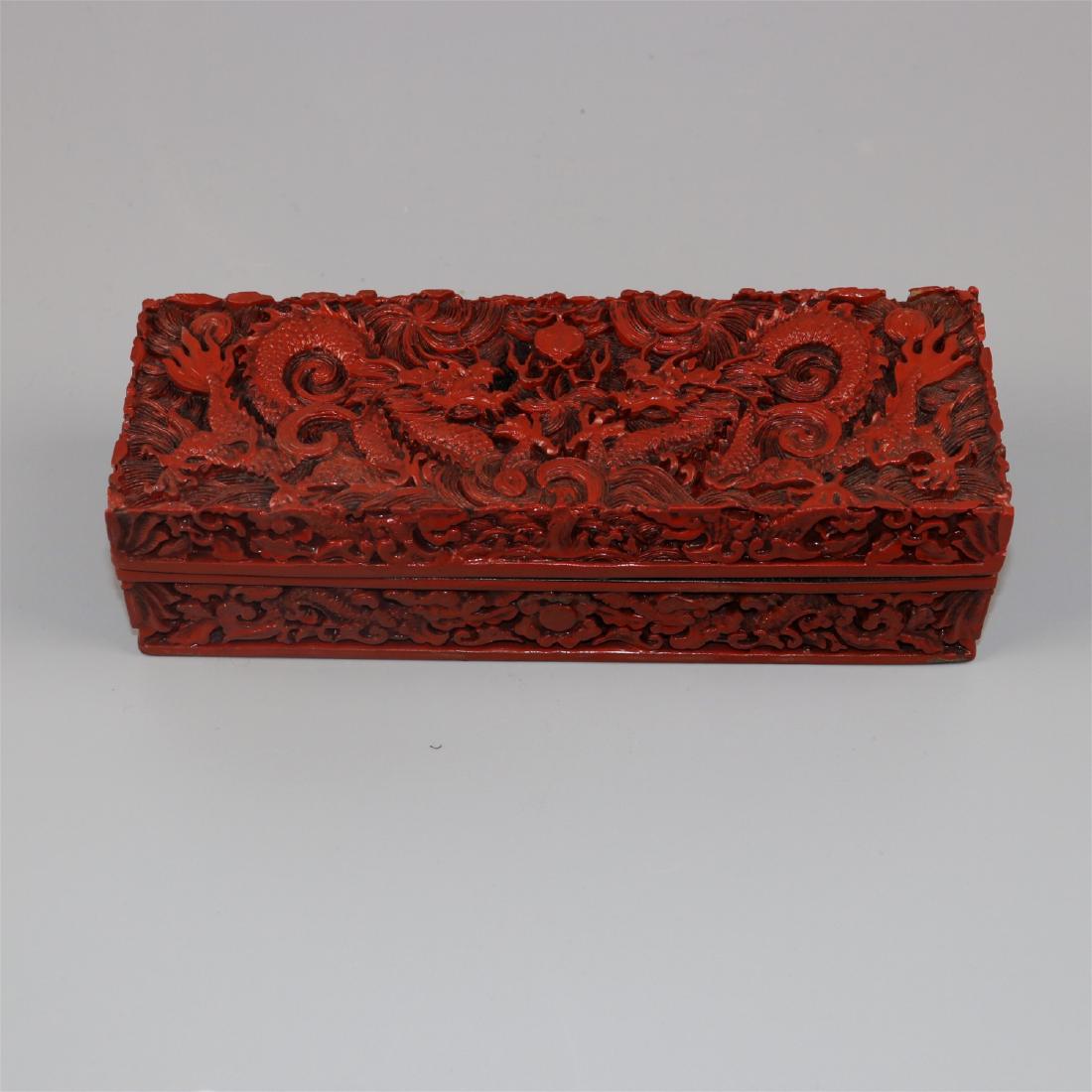 Chinese cinnabar box, Ming Mark. (1 of 4)