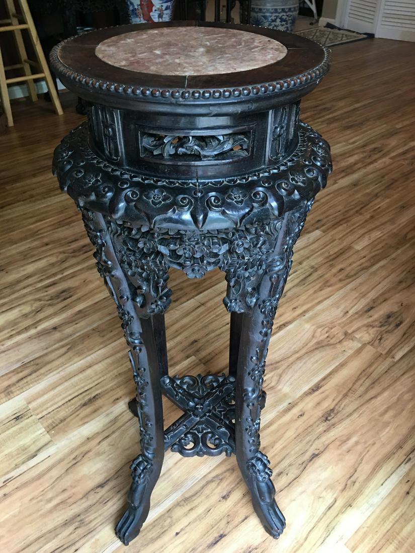 OLD Large Chinese hardwood stand table, 19th century (1 of 10)