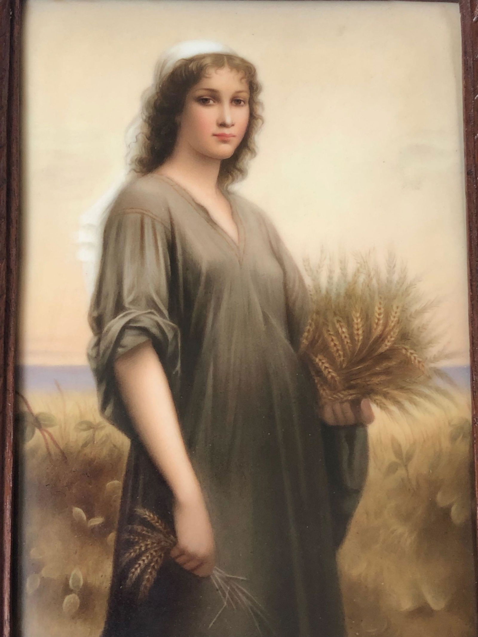 BEAUTIFUL KPM PAINTED ON PORCELAIN PLAQUE: BEAUTIFUL KPM PAINTED ON PORCELAIN PLAQUE. L:10 1/4” (26cm)