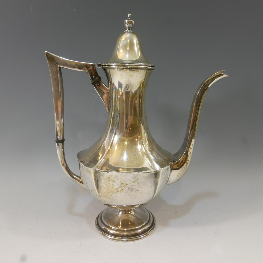 STERLING SILVER CHOCOLATE POT 705 GRAMS (1 of 6)