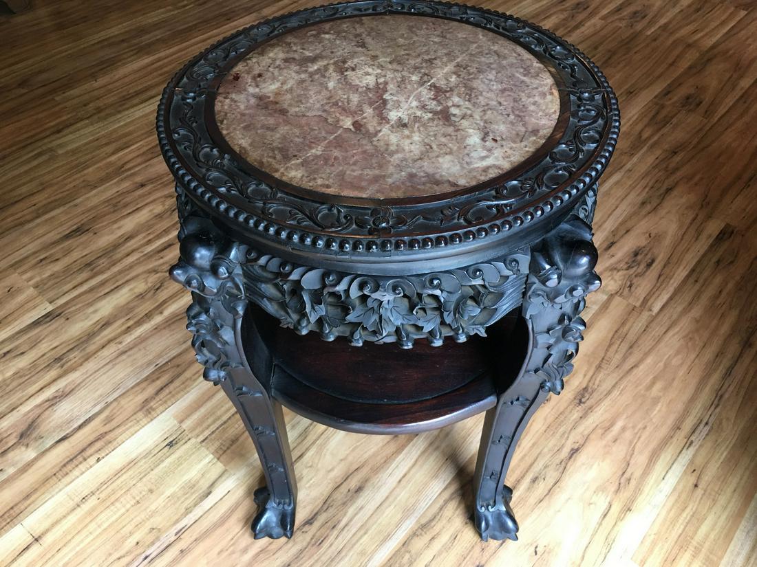 OLD Large Chinese hardwood stand table, 19th century (1 of 9)
